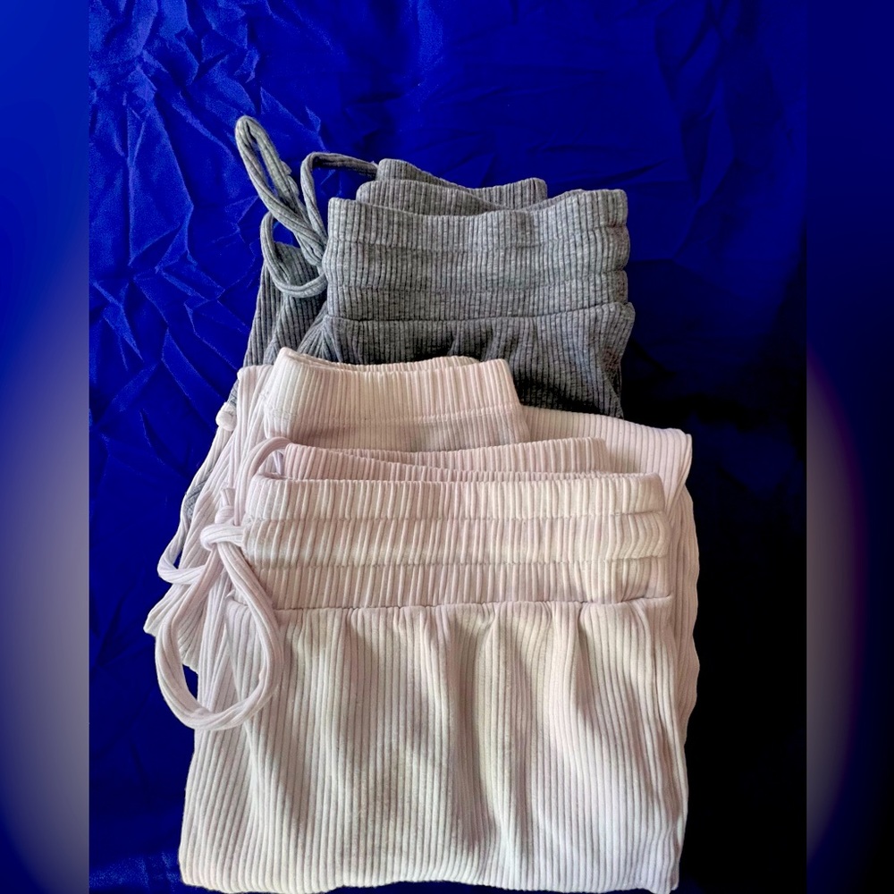 2 pair size small gray & white Forever 21 joggers